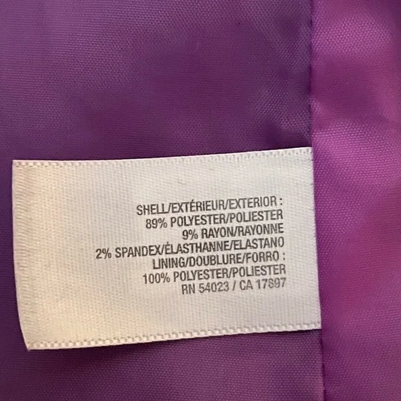 Purple Pea Coat with Hood and Warm Wool-like Material - Picture 2 of 3